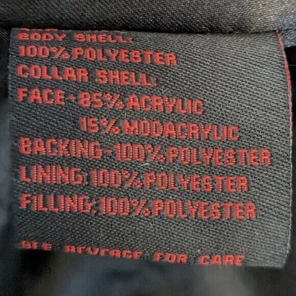 NEW Adrienne Landau Black Vest, Faux Fur Collar  w/Shearling Body Size Small - Picture 7 of 12